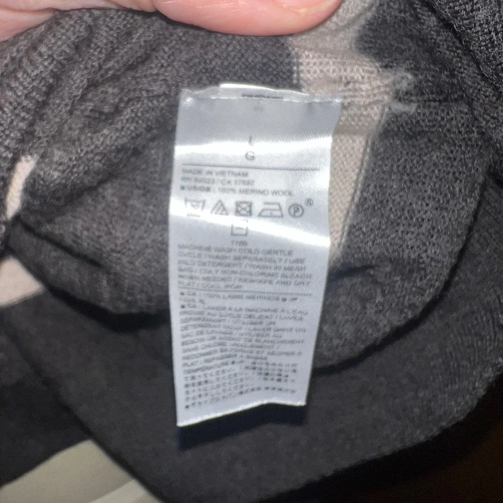 Banana Republic Men's Merino Wool Striped‎ Crewneck Sweater Size L